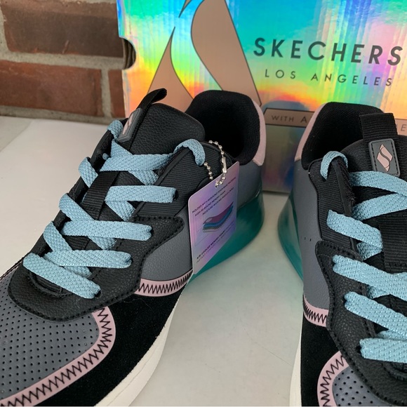 Skechers Womens Double Gloss- Blocked Up Athletic Training Shoes Sneakers US 9 M - Picture 4 of 10